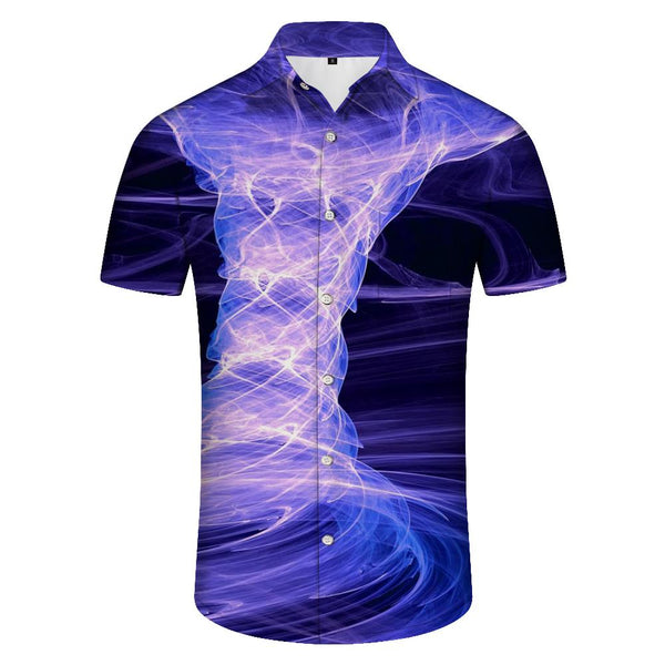 
Natural green tornado breathable and comfortable button down Hawaiian shirt for men short sleeve short sleeve shirt casual daily travel
                