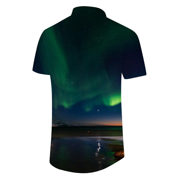 
Starlight Night Banquet Print Men's Shirt Button-down Tropical Hawaiian Shirt Short Sleeve
                