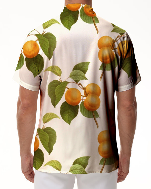 
Gold Peach 3D Printed Pattern Men's Shirt Fashion Hawaiian Lapel Shirt Casual Street Lapel Shirt Tops
                