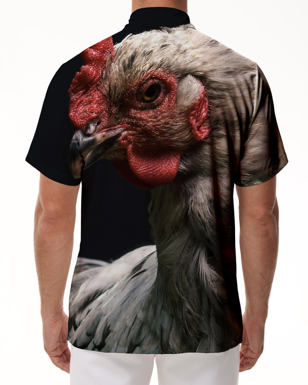 
Rooster men's printed beach shirt casual Hawaiian Harajuku summer vacation shirt beach
                