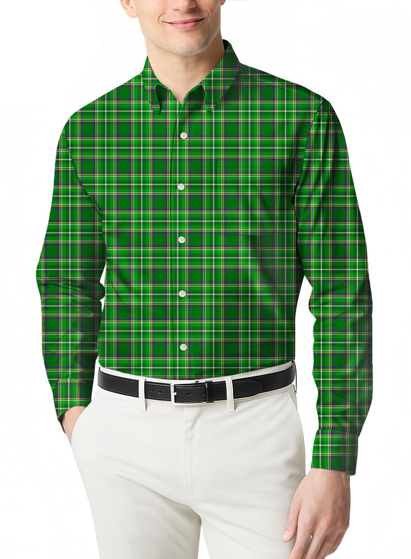 Men's Long Sleeve Plaid a Soft Flannel Shirt with a Classic Pattern and Modern Cut