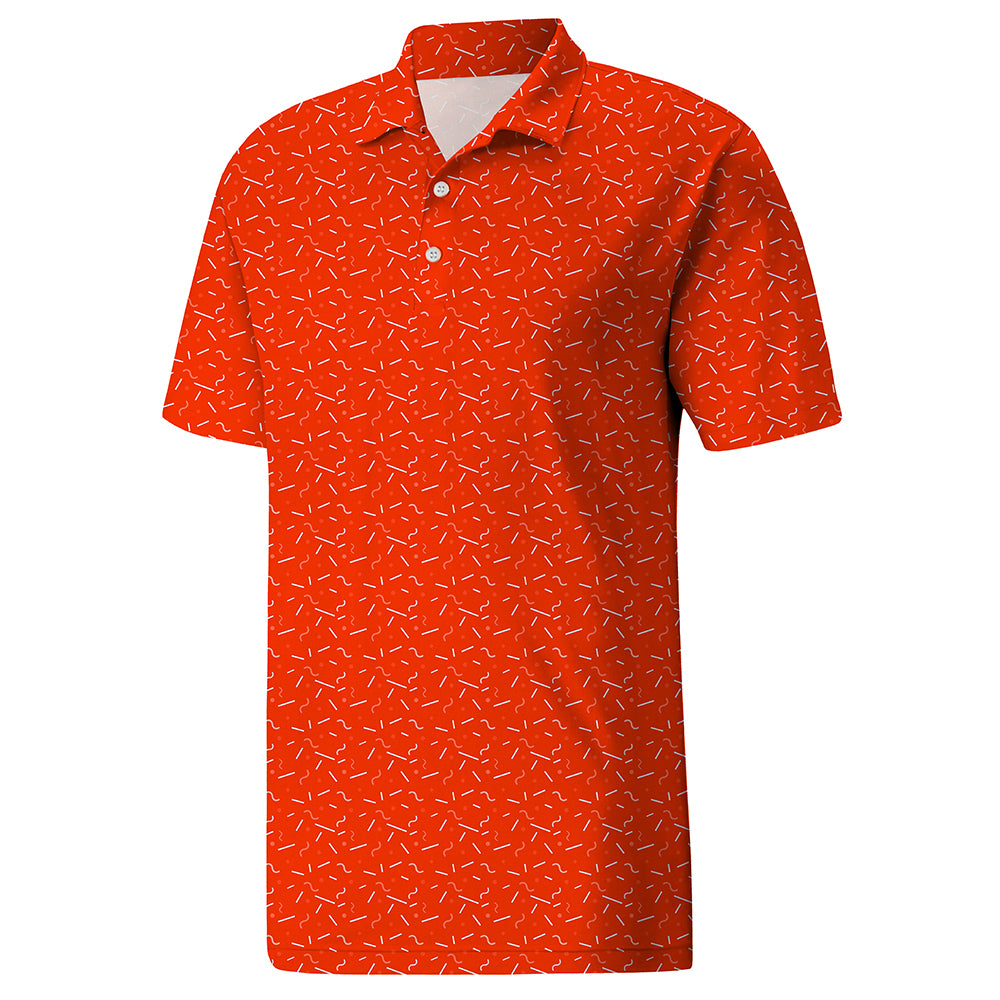Men’s Bright Red Casual Polo Shirt for Summer – Lightweight Fabric, Flexible Comfort