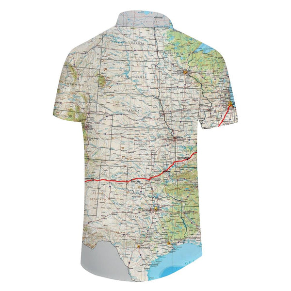 
Rhode Island State Map Men's Loose Shirt Short Sleeve Top Hawaiian Button Lapel Pocket Four Seasons Tropical Casual Clothing
                