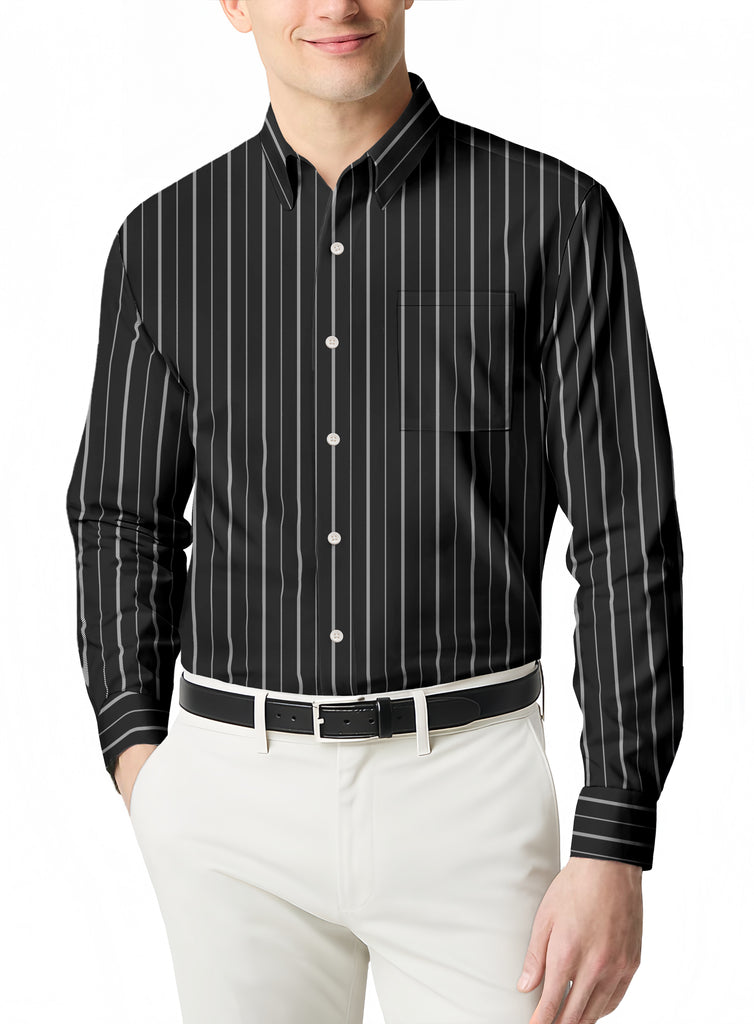 Stylish Men's Business Polo with a Subtle All Over Micro Print