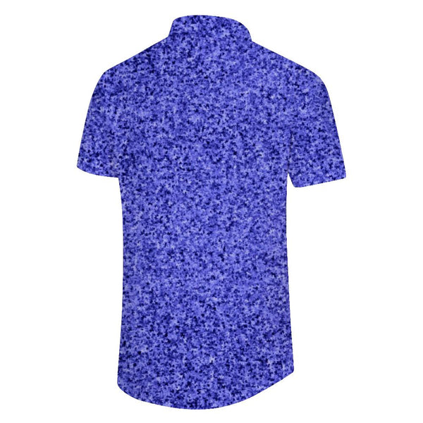 
Men's 3D Digital Printed Lapel Button-Down Short Sleeve Shirt Hawaiian Tropical Button-Down Purple Pattern
                