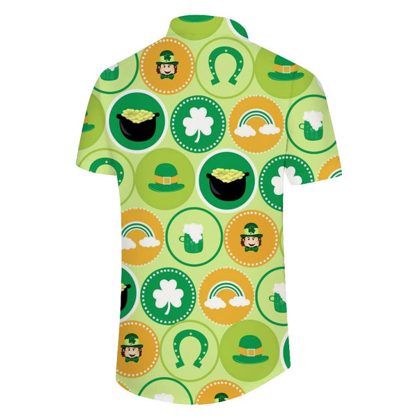 
Green Printed Pattern Shirt Hawaiian 3D Digital Printing Fashion Printed Short Sleeve Shirt Tops Shirt Men
                
