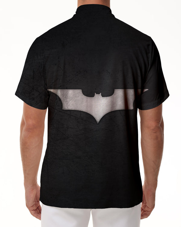 
Grey bat logo tropical Hawaiian fashion comfortable breathable short sleeve shirt men's casual style tops
                