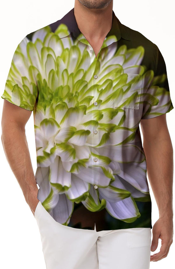 Floral Retro Vintage Shirt Peony Mens Short Sleeve Button Down Hawaiian Button Down Shirt Casual Beach