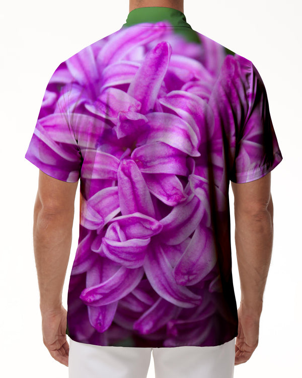 
Beautiful and bright flowers of nature Hawaiian seaside vacation short-sleeved shirt men's casual loose street short-sleeved shirt tops
                