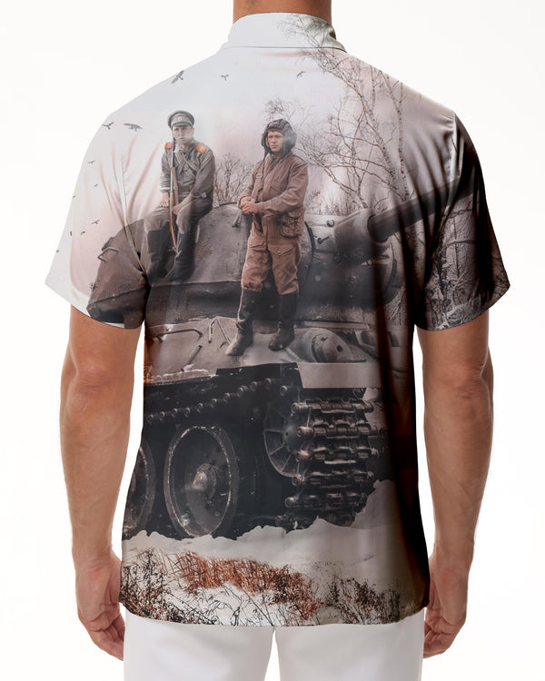 
Men's Cartoon War Tank Funny Warlord Shirt 3D Printed War Short Sleeve Summer Fashion Casual Regular Style
                