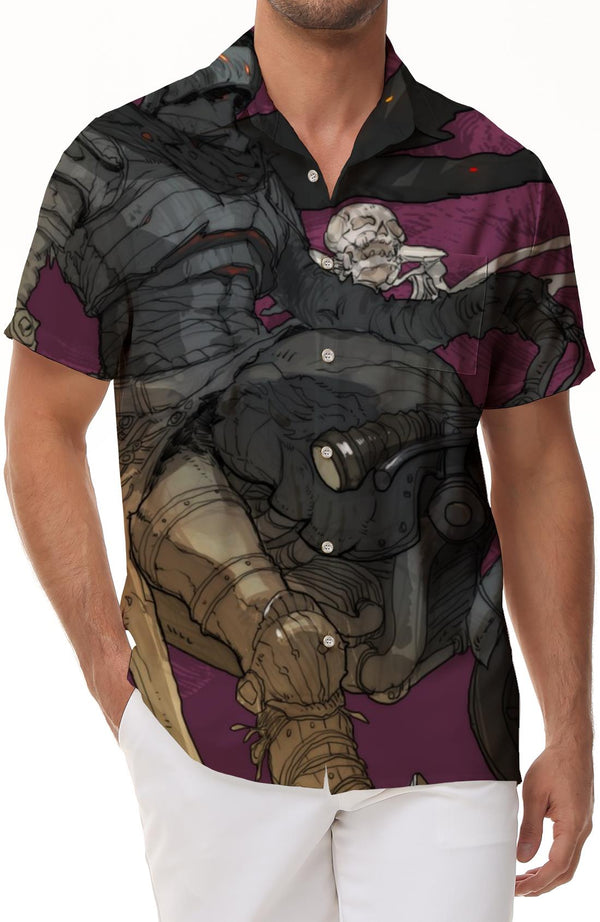 Grey shirt men high quality design short sleeve breathable fashion shirt men casual button down shirt