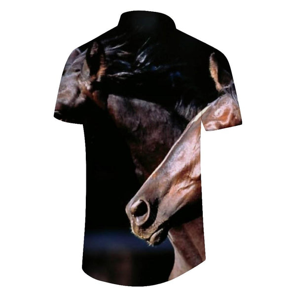 
Vintage Western Horse Mens Casual Button Short Sleeve Hawaiian Shirt Beach Top Retro
                
