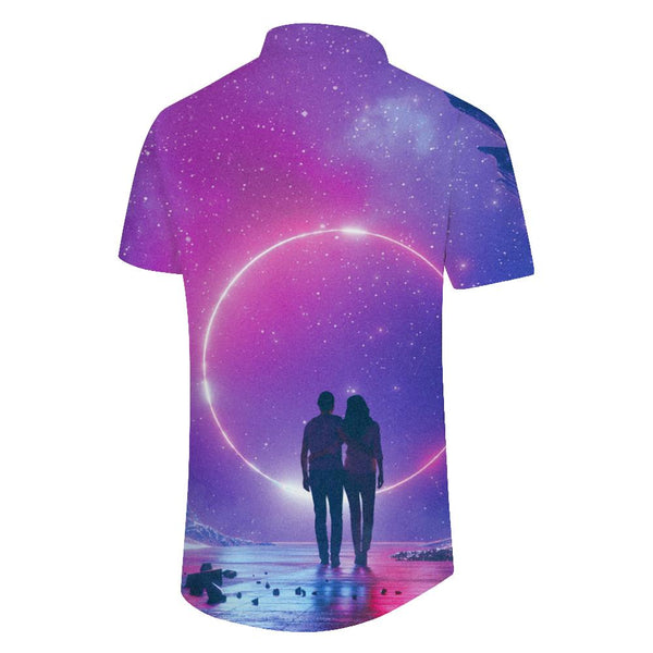 
Men's casual shirts trendy tropical summer wear vintage beachwear beautiful galaxy beautiful galaxy short sleeve shirt hawaiian button down
                