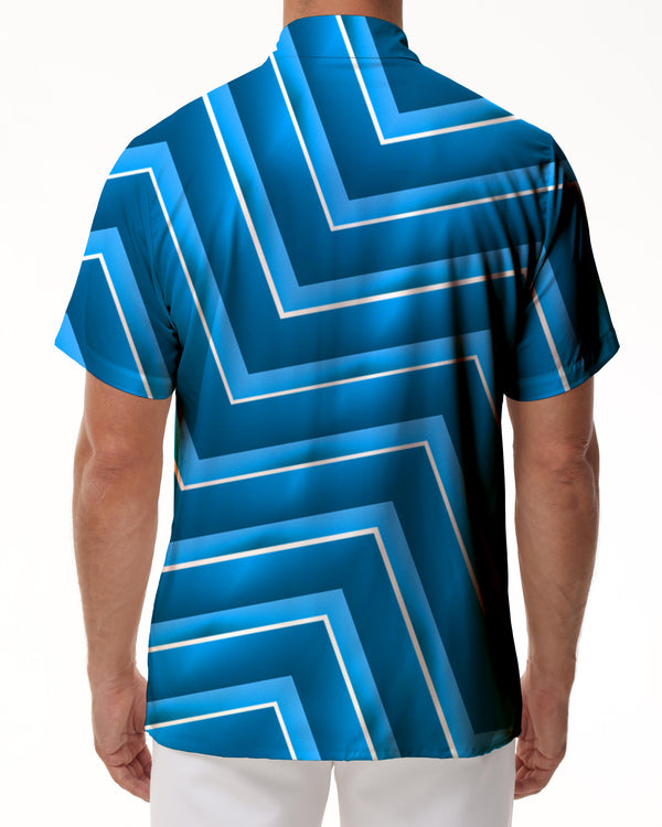 
Men's short sleeve summer gradient button down shirts casual loose beach shirts holiday Hawaiian shirts outdoor
                