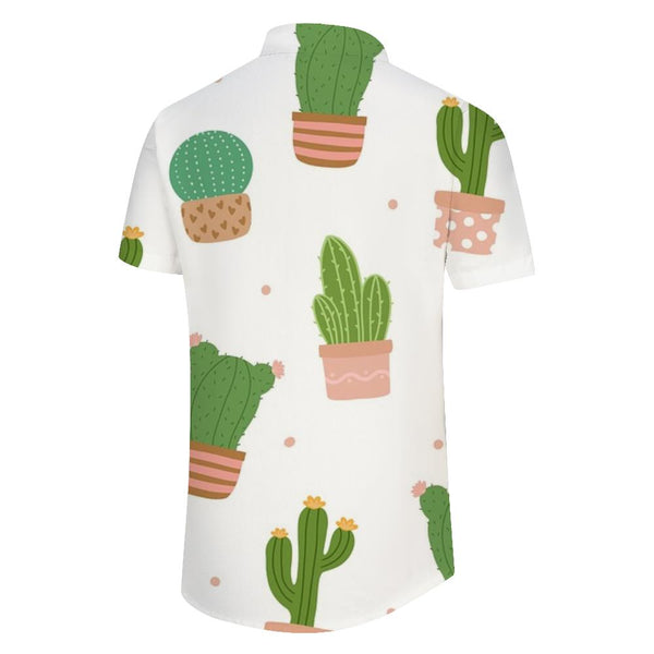
Succulent Cactus Print Men's Shirt Casual Short Sleeve Button Shirt Summer Beach Top Short Sleeve
                