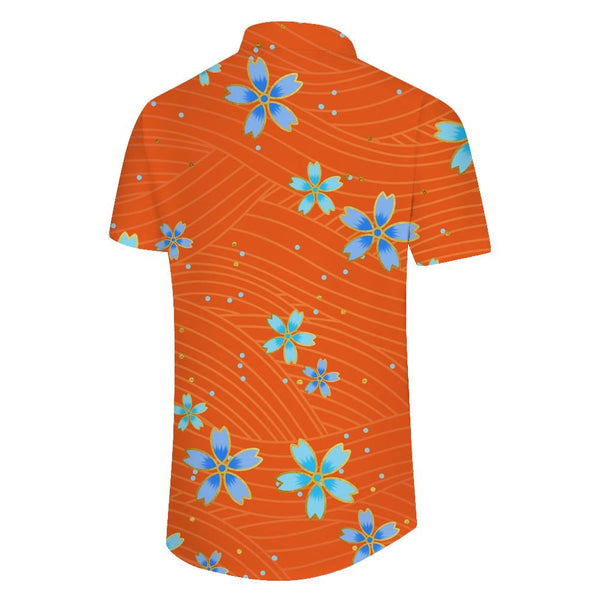 
Fashionable tropical four seasons summer men's casual loose short-sleeved shirt vacation beach seaside Hawaiian top regular style
                