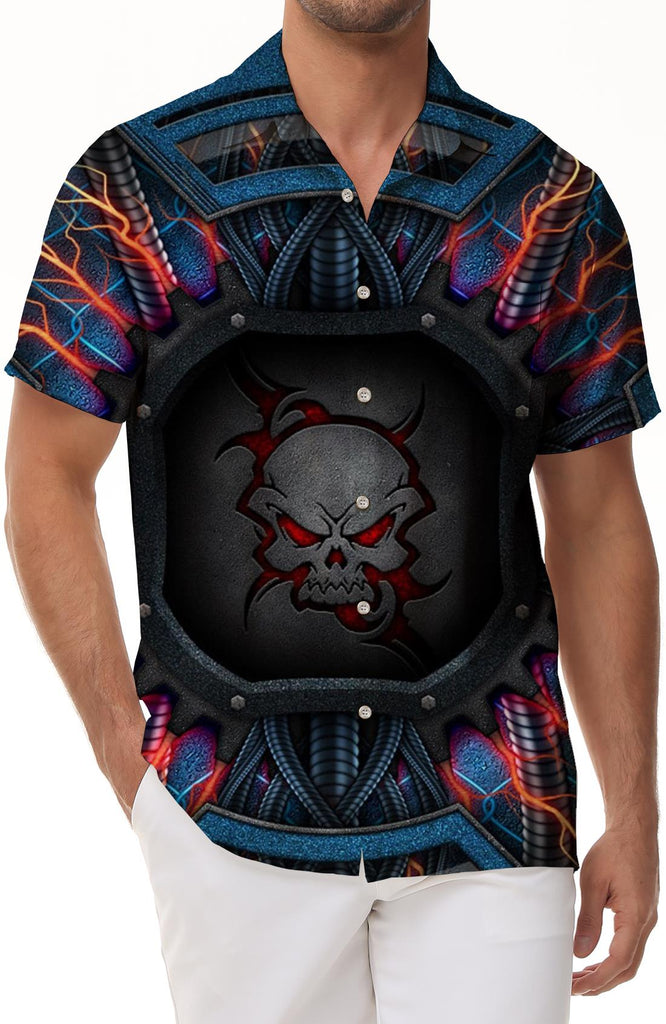 Personalized Abstract Fashion Print Mens Shirt Casual Short Sleeve Button-Up Beach Tropical Shirt Fashion Summer