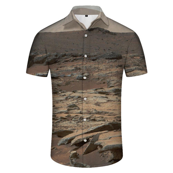 
Desert button down shirt retro Hawaiian lapel pocket shirt summer beach short sleeve shirt clothes
                