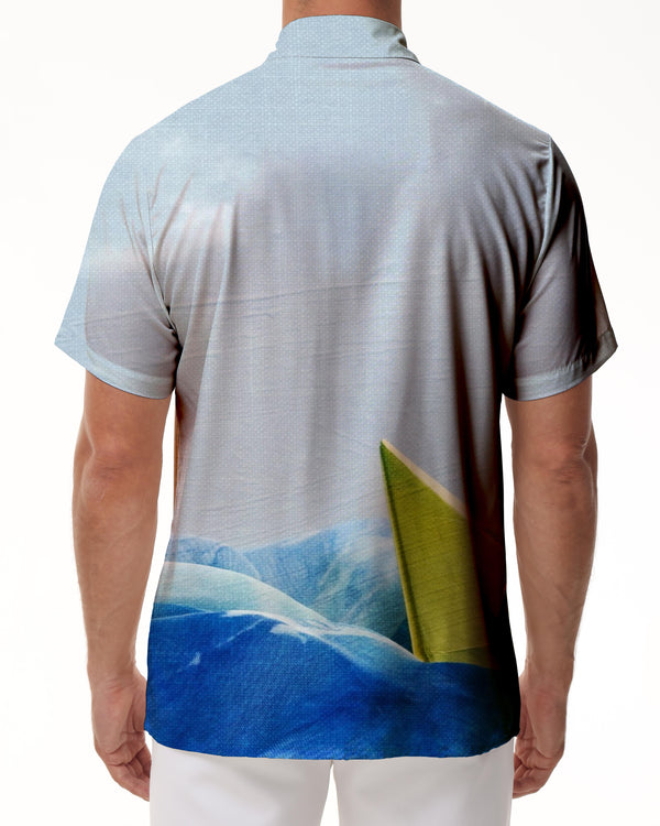 
Beach Boat Mens White Casual Fashion Hawaiian Button Shirt Cool Comfortable Summer
                