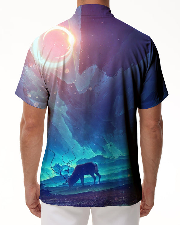 
Beach summer shirt forest animal short sleeve shirt men's 3D print summer clothes casual simple
                