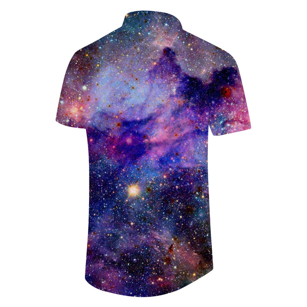 
Digital 3D Printed Street Lapel Printed Men's Button Cropped Casual Tops Men's Short Sleeve Shirt
                