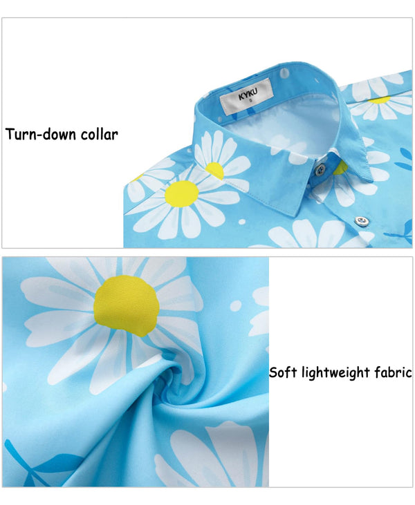 
Hawaiian Shit for Men Beach Summer Mens Buton Down Short Sleeve Shit Tropical Vacation Casual Clothes
                