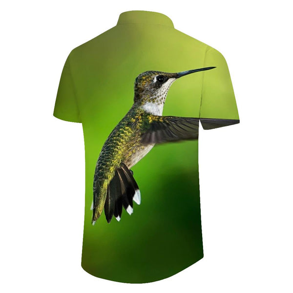 
Bird Green Men's Casual Hawaiian Shirt Loose Short Sleeve Button Shirt Digital Printing Comfortable Fashion Style Seaside
                