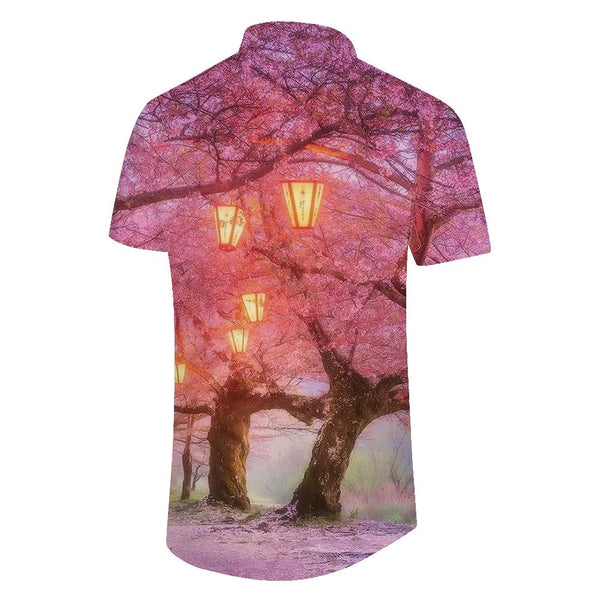 
Fantasy hazy retro shirt regular fit beach lapel pocket short sleeves button casual Hawaiian shirt short sleeves
                