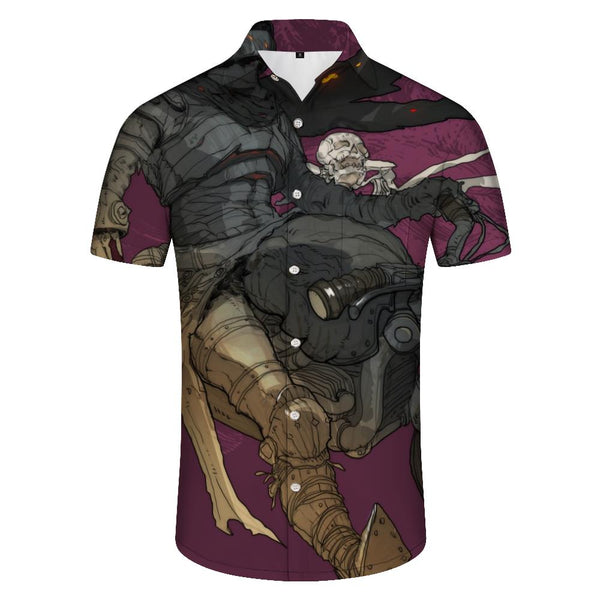 
Grey shirt men high quality design short sleeve breathable fashion shirt men casual button down shirt
                