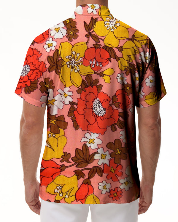 
Vintage Men's Floral Digital Print Pattern Shirt Casual Loose Tropical Hawaiian Button Lapel Fashion Regular Fit Top
                