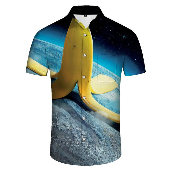 
Funny men's summer casual style fashion short-sleeved loose tops men's outdoor walking and fishing comfortable breathable short-sleeved shirt
                