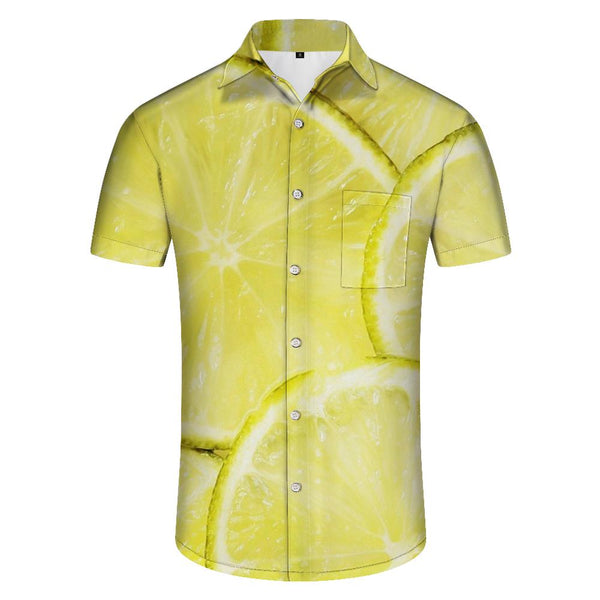 
Lemon Fruit Men's Casual Shirt Short Sleeve Regular Fit Fashion Camping Beach Shirt Tops
                