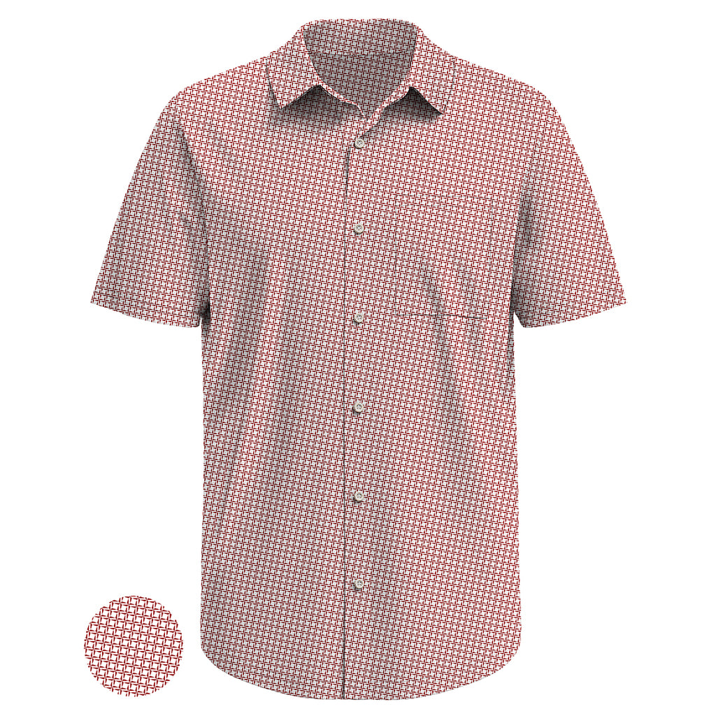 Men’s Micro Print Polo Shirt for Casual Office Wear – Breathable Fabric, Soft Feel, US Fit
