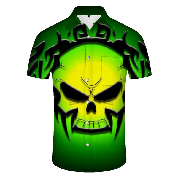 
Skull Spider Print Short Sleeve Shirt Street Fashion 3D Printing Casual Daily Short Sleeve Top Loose
                