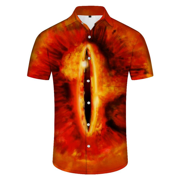 
Men's Dinosaur Eye Print Short Sleeve Button Casual Shirt with Pockets Digital Printing 3D Hawaiian Tropical Short Sleeve Shirt Four Seasons
                