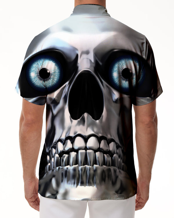 
Vintage Mens Hawaiian Casual Button 3d Digital Printing Skull Mixed Color Short Sleeve Clothing Shirt
                