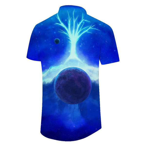 
Fantasy art space nature galaxy mens hawaiian shirt beach cropped shirt summer button down shirt men
                