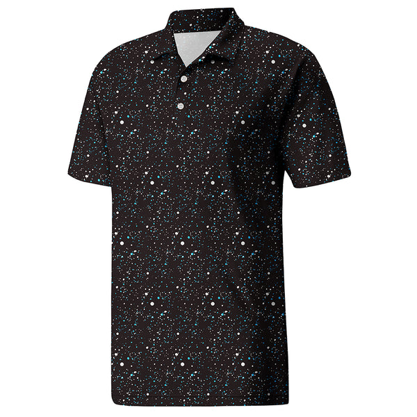 Men’s Dark Pattern Polo Shirt for Evening and Travel – Lightweight Feel, Structured Collar