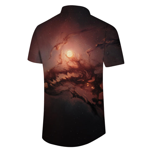 
Cloud Wolf Shape Summer Men's Casual Loose Design 3D Printed Pattern Hawaiian Button Beach Ocean Short Sleeve Shirt
                