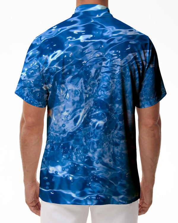 
Abstract Blue Hawaiian Shirt Men Casual Short Sleeve Button Down Beach Shirts
                