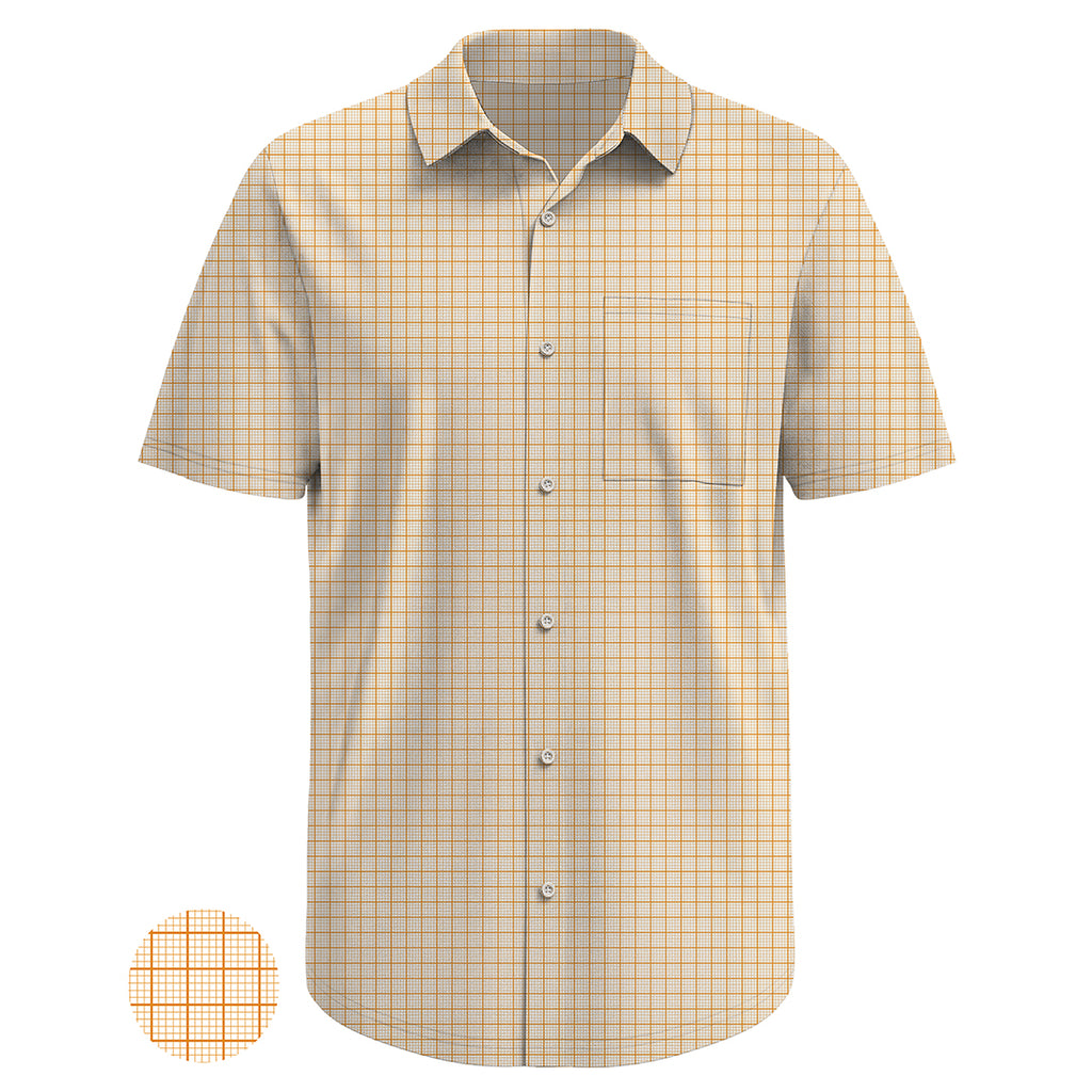 Men’s Micro Print Short Sleeve Shirt for Casual Office Days – Lightweight Fabric, Relaxed Fit