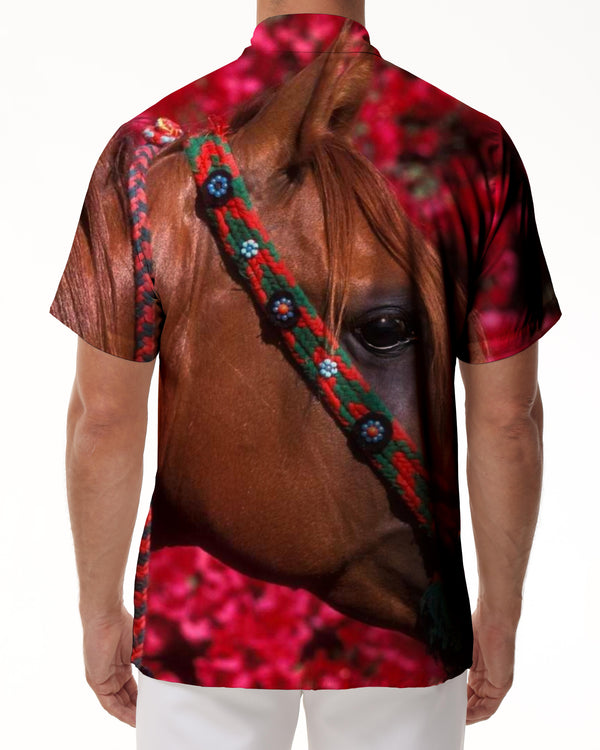 
Floral Brown Horse Men's Everyday Shirt Short Sleeve Shirt Casual Digital Printing Hawaiian Tropical Beach Wear
                