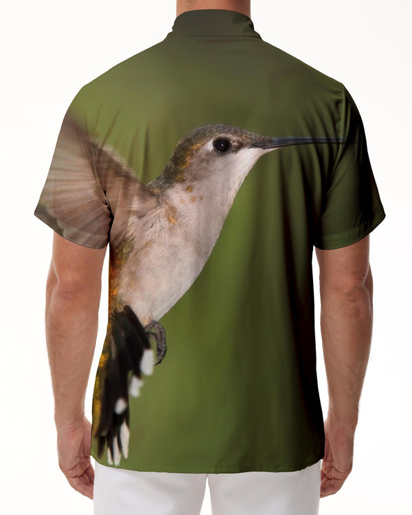 
Kingfisher Spring Bird Men's Hawaiian Shirt Trendy Short Sleeve Hawaiian Top Casual Wear Summer Shirt Suitable for Beach Holiday Party
                