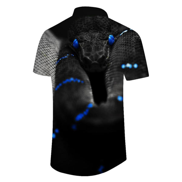 
Venomous snake print sports casual comfortable breathable summer tops fashionable men's short-sleeved shirt 3D printing
                