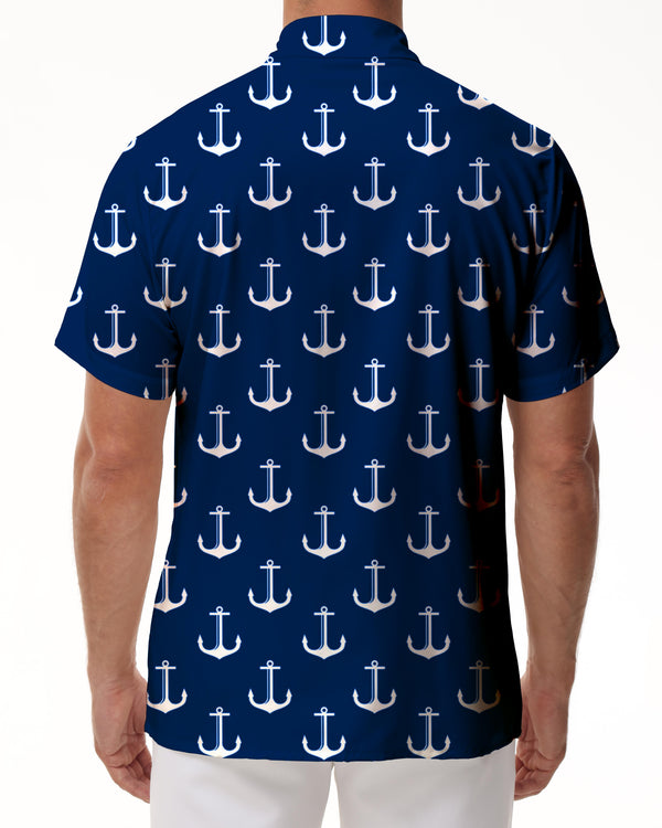 
Nautical Anchor Beach Summer Cuban Shirt Mens Short Sleeve Button Down Shirt Mens Hawaiian Shirt Short Sleeve
                