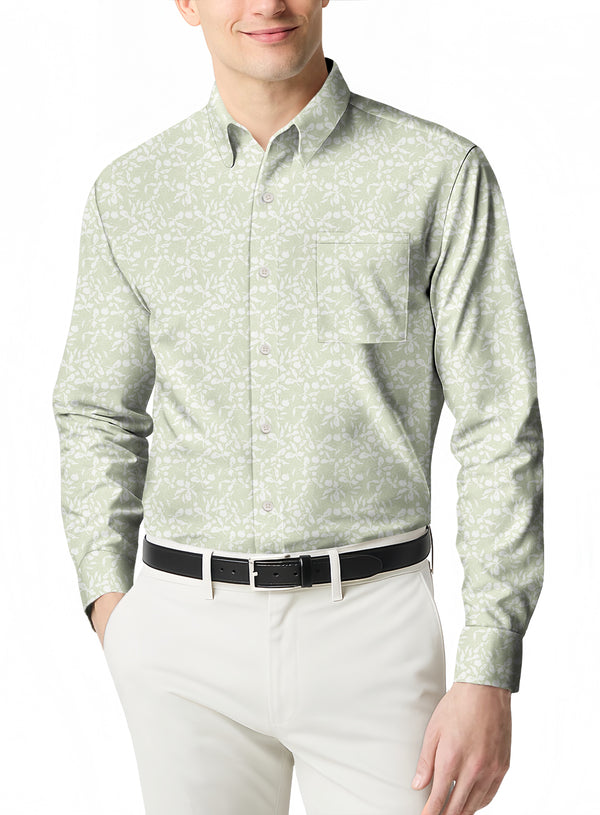 Men's Fashion Polo for Summer with a Micro Print Detail
