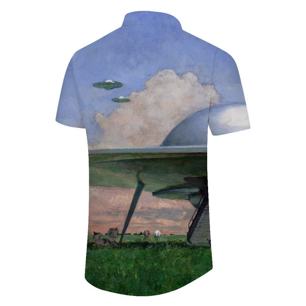 
Alien Spaceship Men's Hawaiian Shirt Short Sleeve Button-Up Tropical Shirt Casual Summer Beach Shirt Fashion Comfortable Breathable
                