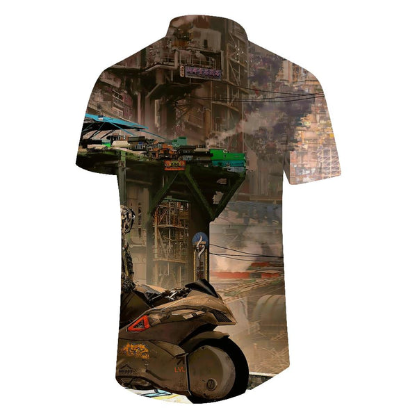 
Men's Short Sleeve Retro Fashion Fun Trend Short Sleeve Shirt Lapel Beach Style Casual Shirt
                