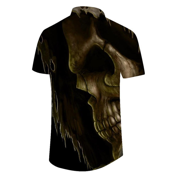 
Lapel Button Down Men's 3D Skull Graphic Design Hawaiian Style Short Sleeve Shirt for Casual Summer for Daily Wear and Vacation
                