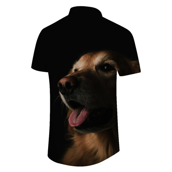 
Golden Retriever Cute Men's Hawaiian Shirt Short Sleeve Holiday Short Sleeve and Casual Tops
                
